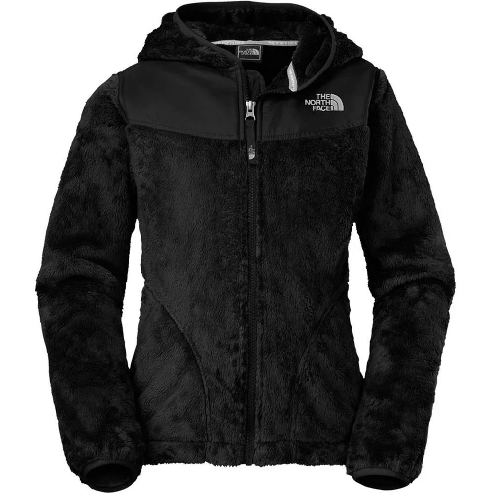 THE NORTH FACE TNF YOUTH GIRLS HOODED OSO FLEECE FULL ZIP JACKET BLACK XL (18)